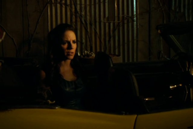 I love that Bo changed clothes in a convertible with its top down.
